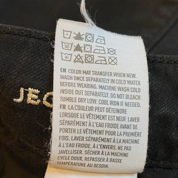 American Eagle Jeans Womens Sz 4 Reg Black Jeggings Stretch Ripped Grunge Gothic - Picture 7 of 12